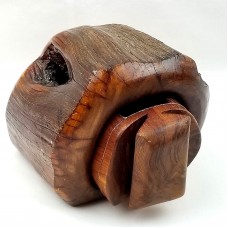 1 Vtg Spancraft Carved Log Wood Box Jewelry Keepsake Trinket Single Drawer Cabin   202401172259